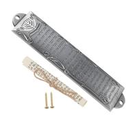Ipetboom Mezuzah Metálica Retro para Puerta con Diseño Artesanal Placa Decorativa Religiosa para Bendición del Hogar Adorno Judío de Regalo Espiritual para Decoración Interior y Exterior