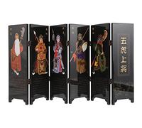 Ipetboom Mini Pantalla Divisor de Madera Chino Decoración de Escritorio Panel Artístico para Elegantes y Aprendizaje Cultural