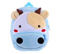 Ipetboom Mochila Infantil Peluche Ligera y Duradera con Diseño de Animal Vaca para Guardería y Viaje Mochila Preescolar con Compartimento Frontal para Juguetes y Snacks