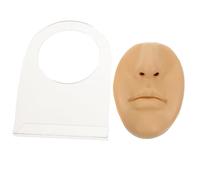 Ipetboom Modelo De Cara Para Piercing De Silicona Práctica, Pieza De Cuerpo Para Perforar Nariz y Boca, Color Piel, Tamaño Mediano, Con Soporte Para Formación y Exhibición Profesional