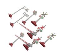 Ipetboom Modelos De Señales y Semáforos De Ferrocarril para Bricolaje, Niños, 8 Piezas, Plástico, Luces Miniaturas, Escenas De Trenes, Uso Educativo y Decoración De Mesas De Arena