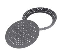 Ipetboom Molde para Pizza Antiadherente con Base Extraíble Bandeja Hornear Perforada para Tartas y Quiches Resistente y Fácil de Limpiar