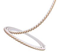 Ipetboom Moldura Adhesiva Flexible de PVC Blanca y Dorada 10 MM X 5 M para Bordes de Pared Esquinas Marcos de Espejo y Decoración de Techos Tira Autoadhesiva para Recorte y Acabado