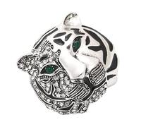 Ipetboom Morena tigre retro boda alfiler de collar accesorios pin de solapa para traje de hombre broches de suéter alfiler de tigre Broches de de imitación Aleación de zinc Plata