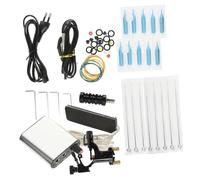 Ipetboom Motor De Tatuaje Rotatorio Profesional De Acero Inoxidable Plateado, Kit Mini Portátil Completo Para Tatuador Aprendiz, Estable y Robusto, Uso En Tatuajes Detallados y Precisos