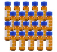 Ipetboom Muestreo para Cromatografía de Vidrio Marrón 1.5 Ml y 2 Ml Tapa Precortada y Escala, Frascos de Laboratorio Herméticos 100 Unidades para Análisis Líquido en Laboratorio