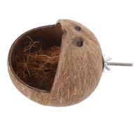 Ipetboom Nido para pájaros con Forma de Concha de cáscara de Coco, Accesorio Resistente para jaulas Colgantes, Ideal para cría y Cuidado de Loros en el hogar