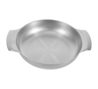 Ipetboom Olla de Acero Inoxidable con Doble Asa Diseño Retro Resistente la Corrosión para Cocinar Ramen Fideos y Guisos Cocina Oficina y Camping