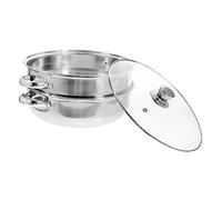 Ipetboom Olla Vaporera Inoxidable Tapa Doble Capa para Cocción Saludable para Verduras Pescado y Arroz Cocina