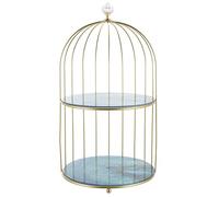 Ipetboom Organizador De Cosméticos Forma De Jaula Estante De Almacenamiento Para Maquillaje y Accesorios Rack Decorativo Para Mesa De Tocador y Baño Diseño Elegante y Para y Decoración