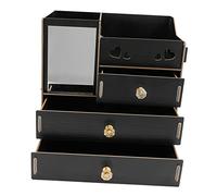 Ipetboom Organizador De Mesa Para Cosméticos Caja De Almacenamiento Espejo y Portapañuelos Hogar