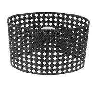 Ipetboom Pantalla de Lámpara de Hierro Hexagonal Negra Pantalla Metálica Calada para Lámpara E14/E27 y Pie Diseño Hueco Decorativo