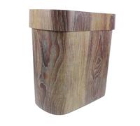 Ipetboom Papelera Estrecha de Plástico con Diseño de Veta de Madera y Efecto Mármol Superficie y Resistente Manchas para Baño Cocina y Dormitorio Fácil de Limpiar y Duradera para Uso