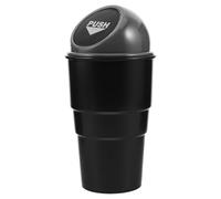 Ipetboom Papelera para Coche Redonda Multifuncional Mini Cubo de Basura de Plástico Gris Organizador Portátil para Interior de Vehículo Oficina y Uso Automotriz Reciclaje y