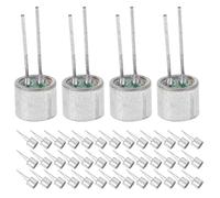 Ipetboom Pastilla de Micrófono Electret Omnidireccional 6x5 Mm, Cápsula de Condensador con Terminales, 100 Unidades para Micrófonos de Instrumentos y Accesorios de Audio, Captación