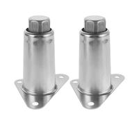 Ipetboom Patas Ajustables para Muebles de Acero Inoxidable 304, 15 Cm con Perno de 1,6 Cm y Placa Triangular, Altura Regulable de 12,7 a 16,5 Cm, Juego de 2 para Estufas Comerciales, Sofás