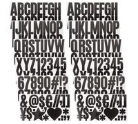 Ipetboom Pegatinas Adhesivas Letras del Alfabeto 25 Pulgadas Negras Autoadhesivas Resistentes al Agua 2 Juegos de 6 Hojas para Buzones Carteles y Manualidades Decorativas