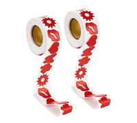 Ipetboom Pegatinas Autoadhesivas Fáciles de Despegar 2 Rollos en Papel Rojo para Cuerpo para Tomar Sol Ideales para Decorar Diarios y Tomar el Sol