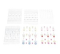 Ipetboom Pegatinas de Gemas para Decoración Fascinante Fáciles de Aplicar en Acrílico, 6 Hojas para Cejas y Rostro en Festivales y Fiestas
