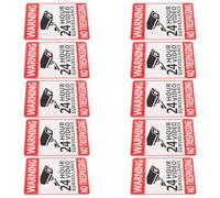 Ipetboom Pegatinas de Señal de Advertencia de Videovigilancia para Exteriores, Adhesivas de Vinilo, Tamaño Pequeño 5,8 X 3,9 Pulgadas, Paquete de 10 Hojas, Indicación de Grabación 24 Horas