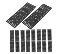 Ipetboom Pegatinas de Teclado Ruso Letras en Fondo Negro Mate, 20 Hojas para Teclado Estándar y Portátil, Calcomanías Cirílicas Duraderas para Computadora y Notebook, Ideales