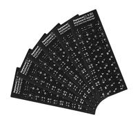 Ipetboom Pegatinas para Teclado de Portátil Impermeables, 6 Piezas en Japonés, Adhesivas de PVC Mate Negro con Letras Blancas, Compatibles con Teclados de Ordenador para Protección y Uso