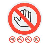 Ipetboom Pegatinas Señal de Advertencia de Seguridad No Tocar Adhesivas 50 MM Diámetro 5 Unidades Etiquetas de Precaución para Máquinas Superficies Lisas Interiores y Exteriores