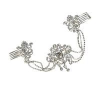 Ipetboom Peina De Novia Cadena De y Decoraciones Brillantes Para Bodas y Ocasiones Especiales Accesorio Elegante Para Peinados De Mujer