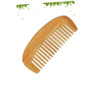 Ipetboom Peine De Bambú Forma De Media Luna Antiestático Portátil Cabello Masaje y Belleza Peine Para Barba