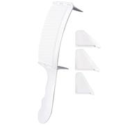 Ipetboom Peine de Corte Profesional Curvo para Cabello y Barba, Juego 1 Unidad, Tamaño Ajustable, Blanco, para Barberos y Peluqueros, Uso en Salón y Corte Masculino