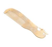 Ipetboom Peine De Cuerno De Yak Natural Antiestático Con Masajeador De Cabelludo Hecho Mano Duradero y Pulido Apto Para Salón Profesional y Uso Diario Cabello