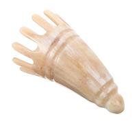 Ipetboom Peine de Masaje Cuero Cabelludo de Cuerno Natural, Cepillo de Champú para Adultos, Tamaño Variable, Masajeador Exfoliante para Uso Diario, para Hombres y Mujeres