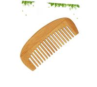 Ipetboom Peine De Media Luna Antiestático De Bambú Natural 1 Unidad 12x5,2 Cm Portátil Para Cabello y Barba Masaje y Cuidado Diario