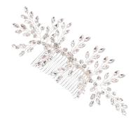 Ipetboom Peine De Novia Brillantes De Imitación Accesorio De Cabello Para Boda Peina Lateral Dorada Para Damas De Honor y Peinados Elegantes