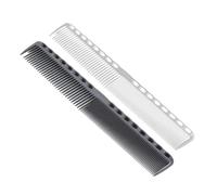 Ipetboom Peine de Peluquería Profesional de Plástico Negro 2piezas para Desenredar y Secado Rápido Adecuado para Salón y Uso en Casa