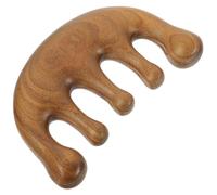 Ipetboom Peine de Sándalo, Peine de Dientes Anchos Antiestático para Masaje del Cuero Cabelludo, Uso Doméstico, Marrón, 10 x 5.8 x 3 cm