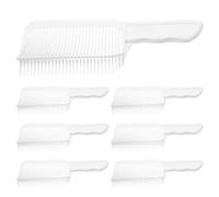 Ipetboom Peine para Afeitar Cabello para Hombres 7 Unidades Plástico Blanco Ergonómico Herramienta para Decolorar y Cortar Cabello Profesional Uso Salón y Doméstico
