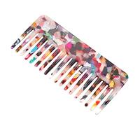 Ipetboom Peine Para El Cabello De Los Anchos: Peine De Ancho De Acetato De 2Pcs Peine Compacto Multipropiado Para Mujeres Niños Coloridos