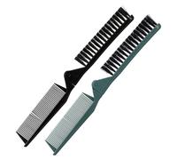 Ipetboom Peine Plegable De Peluquería Doble Uso 2 Piezas Pequeño Portátil Masaje Para Cabello Rizado y Liso Hombre Mujer Viaje Color Verde Oscuro y Negro