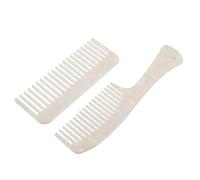 Ipetboom Peines de Acetato Retro para Mujer Dientes Anchos Antiestáticos Tamaño Grande Juego 2 Piezas Peine Largo Estilo Marina Ligero y Portátil para Desenredar
