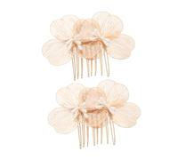 Ipetboom Peinetas de Flores Doradas Vintage para Novia, 2 Piezas, Accesorio Lateral Barroco para Cabello, Tocado de Boda Elegante para Peinados Nupciales