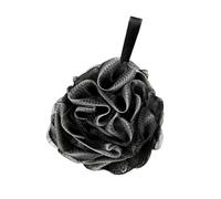 Ipetboom Pelota De Ducha Grande Negra Red De Malla, Exfoliante Suave Para Piel, Accesorios De Baño Individual, Uso Corporal Diario, Cuerda Para Colgar Incluida