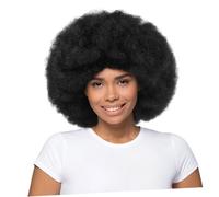 Ipetboom Peluca Afro Rizada Sintética Resistente al Calor Corto y Esponjoso para Mujeres Negras Uso Fiestas Temáticas Cosplay y Diario Ligera y Cómoda Negro