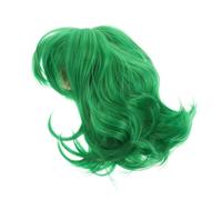 Ipetboom Peluca Cosplay Bob Corta Verde para Niños Bufanda, Peluca de Pelo Corto Ondulado para Fiestas y Disfraces, Accesorio Divertido para Vacaciones y Juegos de Rol