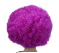 Ipetboom Peluca de Disfraz de Bufón para Halloween Forma de Bola Esponjosa, Color Púrpura de Fibra, Adecuada para Fiestas y Cosplay