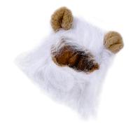Ipetboom Peluca De para Disfraces De Perros Y Gatos Sombrero para Mascotas con Melena De Cómodo Cálido Resistente De Poliéster Accesorio Festivo para Fiestas Tamaño 26-30 Cm