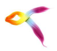 Ipetboom peluca de rastas chicas cepillo para el pelo de colores brillante women extensiones de cabello trenzado peluca trenzada pre estirada Hilo de alta temperatura de fibra química