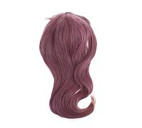 Ipetboom Peluca Sintética Mujer Pelo Liso Longitud Media Color Morado para Uso Diario y Fiestas Postizo Flequillo