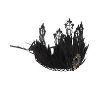 Ipetboom pelucas peluquin princess costume bride diadema de tiara de mujer fuente tiaras decoraciones de la boda para mujer fiesta de disfraces diadema paño Black