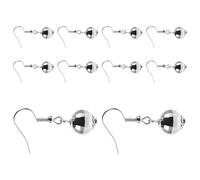 Ipetboom Pendientes Colgantes de Bola de Discoteca 5 Pares Estilo Punk Años 70 Plateados Cortos Bisutería para Mujer Accesorios de Moda para Fiestas y Baile